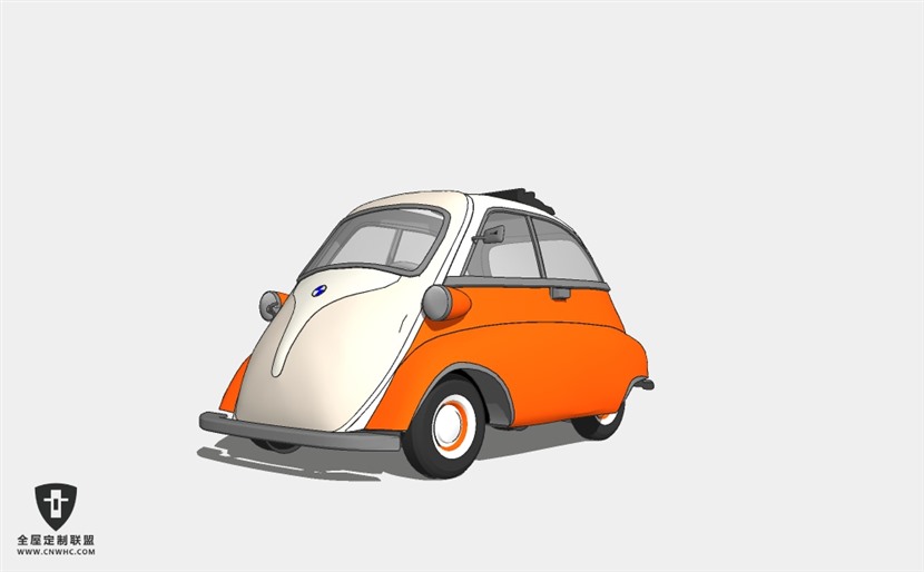 宝马小轿车汽车BMW ISETTA SketchUp模型库草图大师模型下载