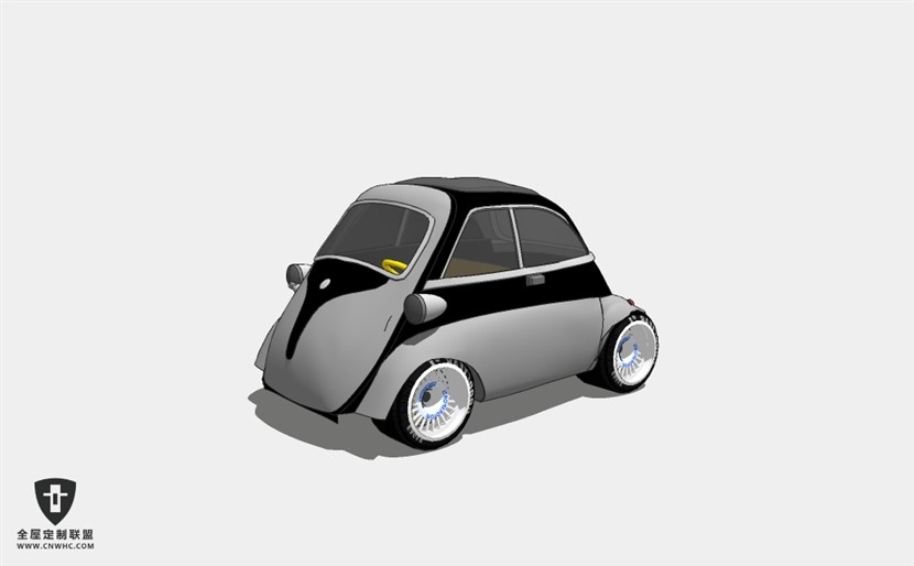 宝马小轿车概念车BMW Isetta 2.3i Turbo SketchUp模型库草图大师模型下载