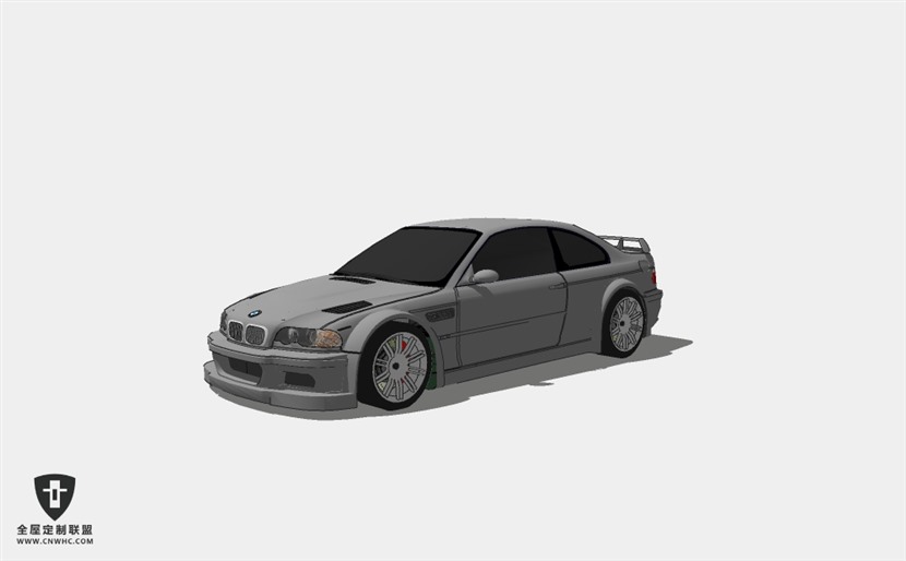 宝马小轿车汽车BMW M3 GTR Street Version 跑车赛车SketchUp模型库草图大师模型下载