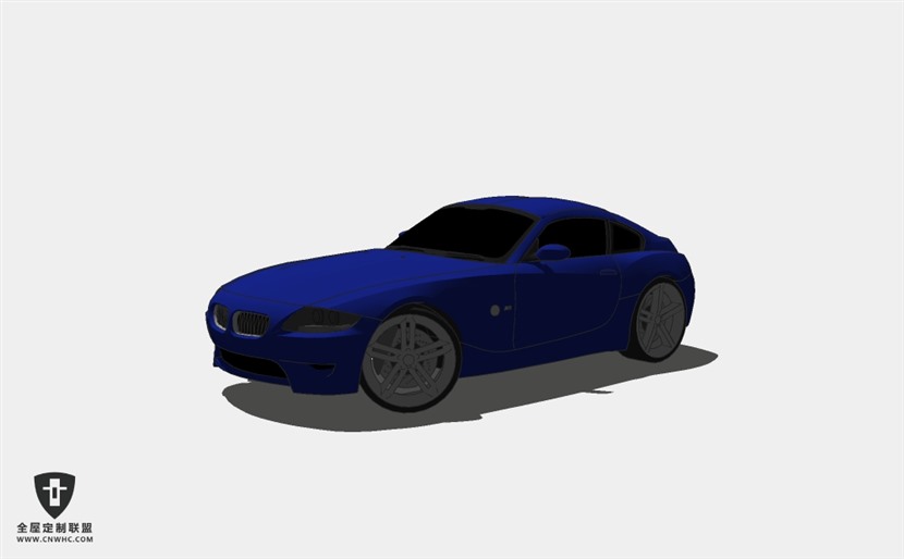 宝马小轿车汽车BMW Z4 M Coupe跑车赛车SketchUp模型库草图大师模型下载