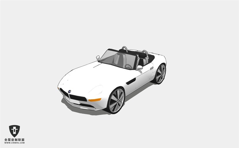 宝马小轿车汽车BMW Z8 (Modified)敞篷跑车赛车SketchUp模型库草图大师模型下载