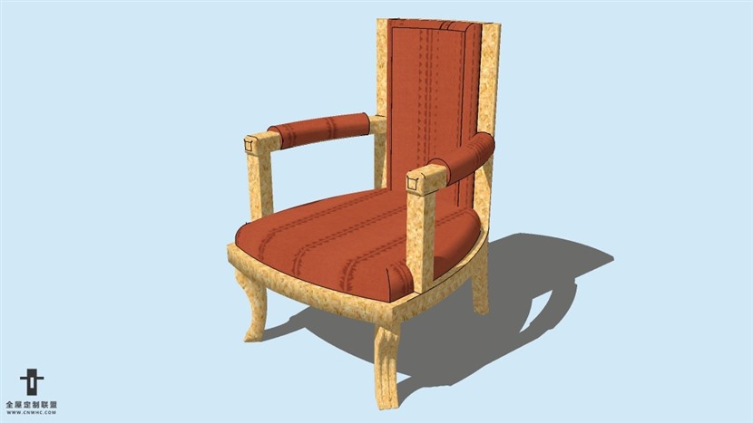 SketchUp草图大师精品欧式椅子模型下载-ArmChair-102SKP模型