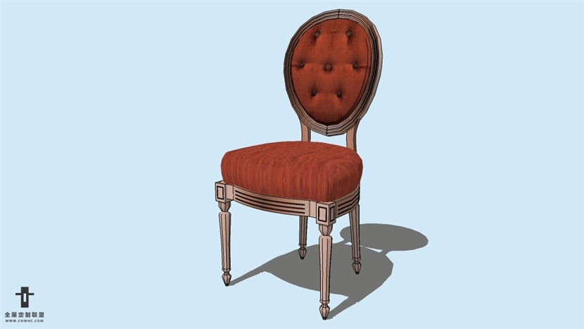 SketchUp草图大师精品欧式椅子模型下载-Chair-006SKP模型