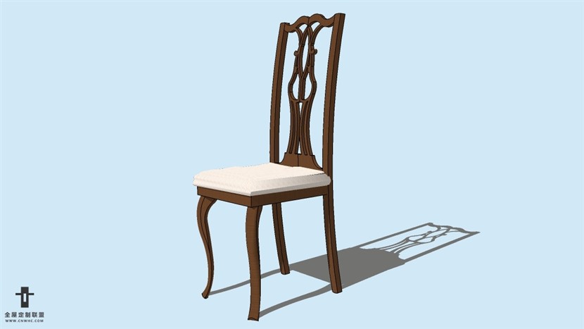 SketchUp草图大师精品欧式椅子模型下载-Chair-015SKP模型