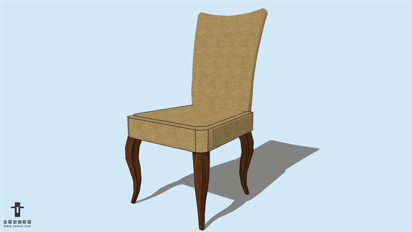 SketchUp草图大师精品欧式椅子模型下载-Chair-016SKP模型