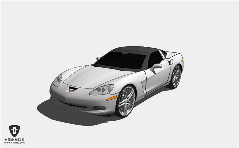 通用雪佛兰汽车Chevrolet_Corvette_Z06超跑轿车SketchUp模型库草图大师模型下载