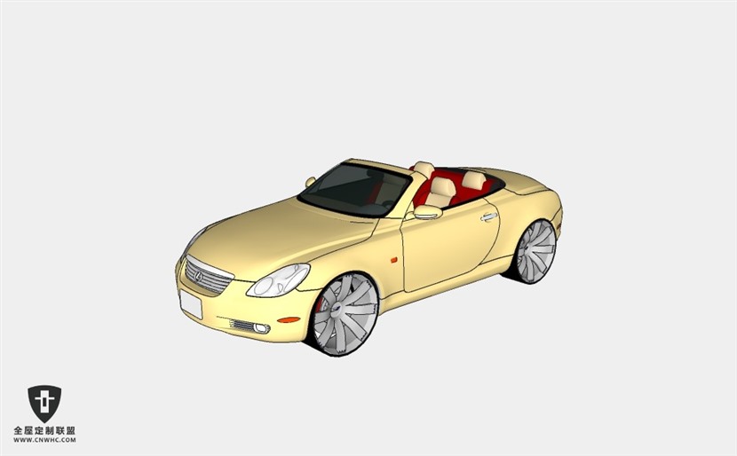 雷克萨斯汽车Luxury Lexus SC430 Cabrio敞篷跑车轿车SketchUp模型库草图大师模型下载