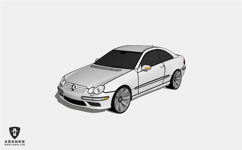 奔驰汽车Mercedes Benz CLK500轿车SketchUp模型库草图大师模型下载