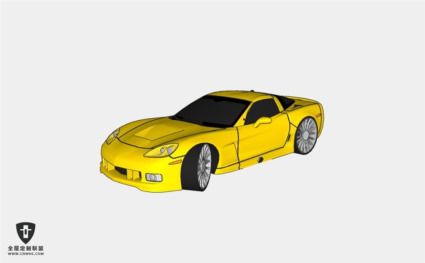 通用雪佛兰汽车Modified Chevrolet Corvette 超跑轿车SketchUp模型库草图大师模型下载