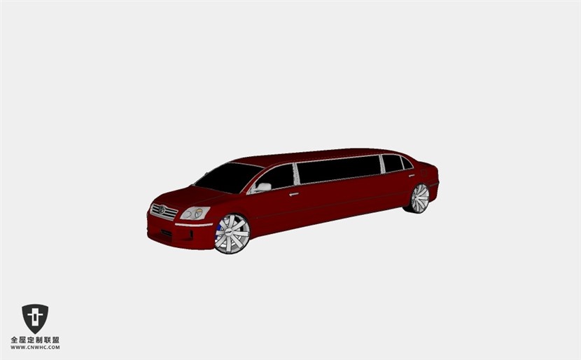 丰田汽车Modified Toyota Avensis Limousine加长版轿车 SketchUp模型库草图大师模型下载