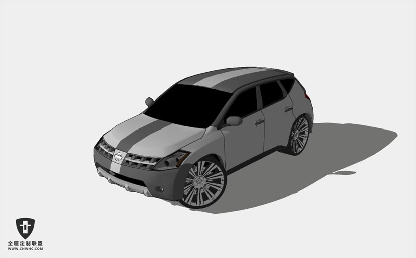 东风日产汽车Murano Tuned Back up file小轿车 SketchUp模型库草图大师模型下载