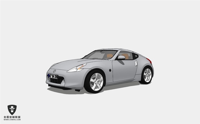 东风日产汽车Nissan 370Z 2009跑车 SketchUp模型库草图大师模型下载