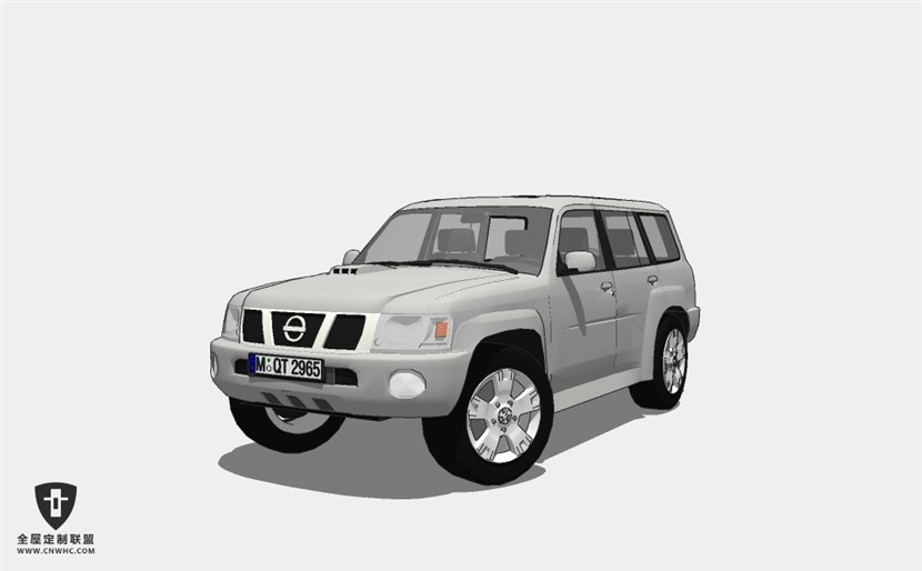 东风日产汽车Nissan Patrol  LE 3 SUV越野车 SketchUp模型库草图大师模型下载