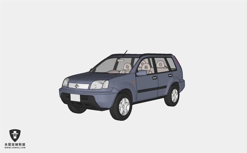 东风日产汽车Nissan_Xtrail两厢小轿车 SketchUp模型库草图大师模型下载