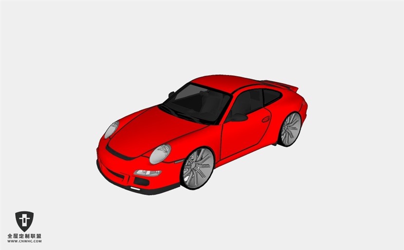 保时捷超跑轿车Porsche 911跑车 SketchUp模型库草图大师模型下载