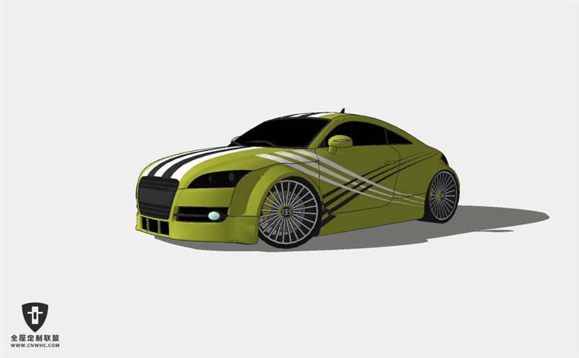 奥迪轿车汽车赛车Tuned Audi TT Coupe SketchUp模型库草图大师模型下载