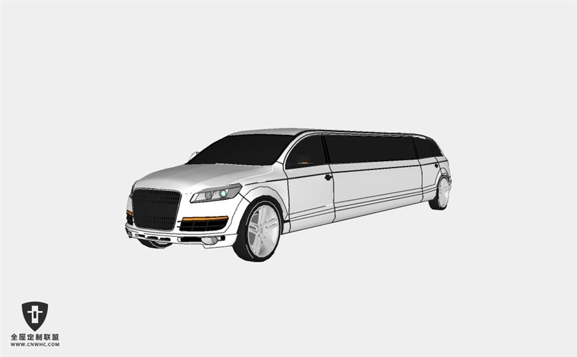 奥迪轿车汽车Audi-Q7-limo SketchUp模型库草图大师模型下载