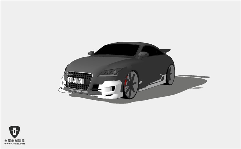 奥迪轿车小汽车audi tt 2007 SketchUp模型库草图大师模型下载