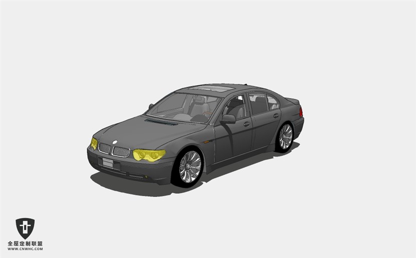 宝马小轿车小汽车bmw 760i SketchUp模型库草图大师模型下载