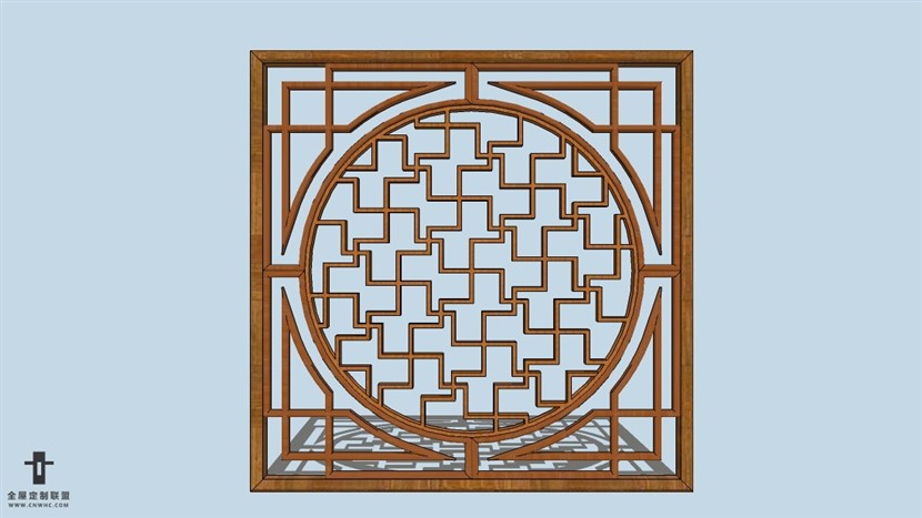 SketchUp草图大师中式风格家具屏风隔断SU模型下载-101SKP模型