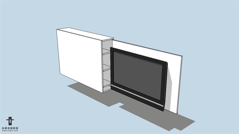 SketchUp草图大师宜家现代风格家电视柜skp模型下载-112SKP模型