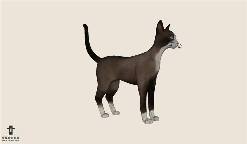 高精度动物猫SketchUp模型库草图大师模型下载Animais-057