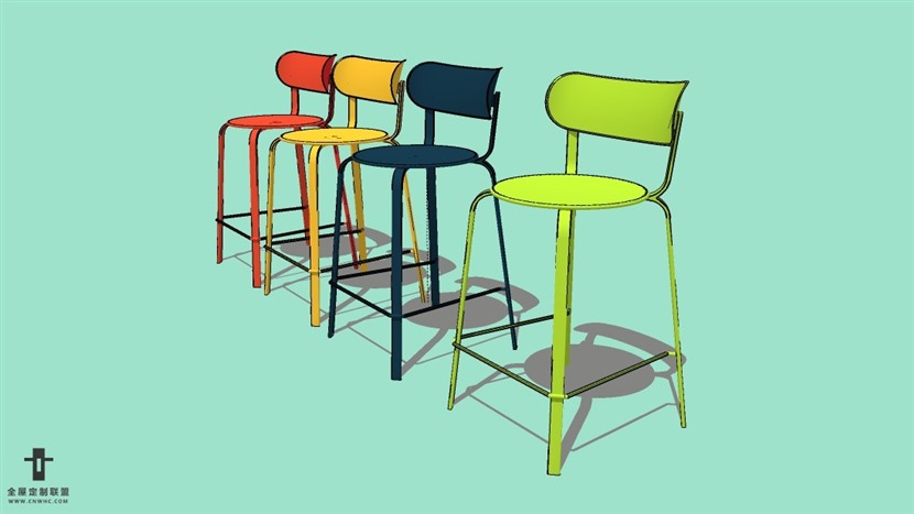 SketchUp精品吧台椅模型草图大师吧台椅子模型下载-Bar Stool-027SKP模型