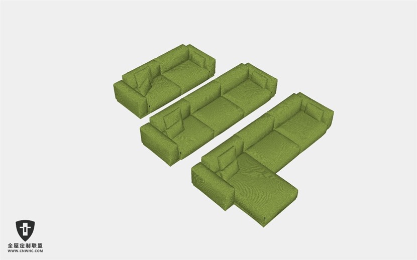 家具组合沙发SketchUp模型库草图大师模型下载Sofa-043