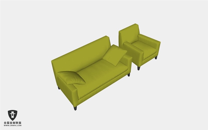 家具多人沙发SketchUp模型库草图大师模型下载Sofa-060