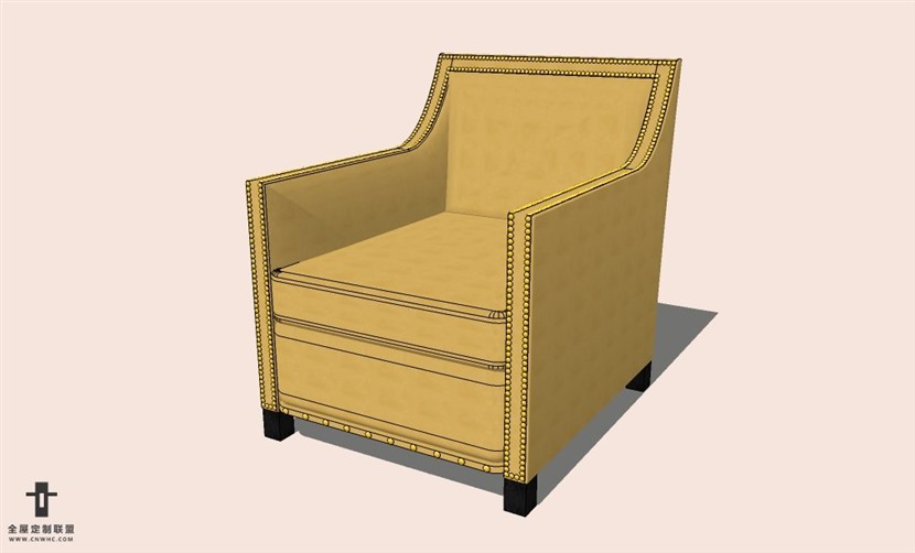 SketchUp草图大师单人沙发SU模型下载-Sofa-100SKP模型