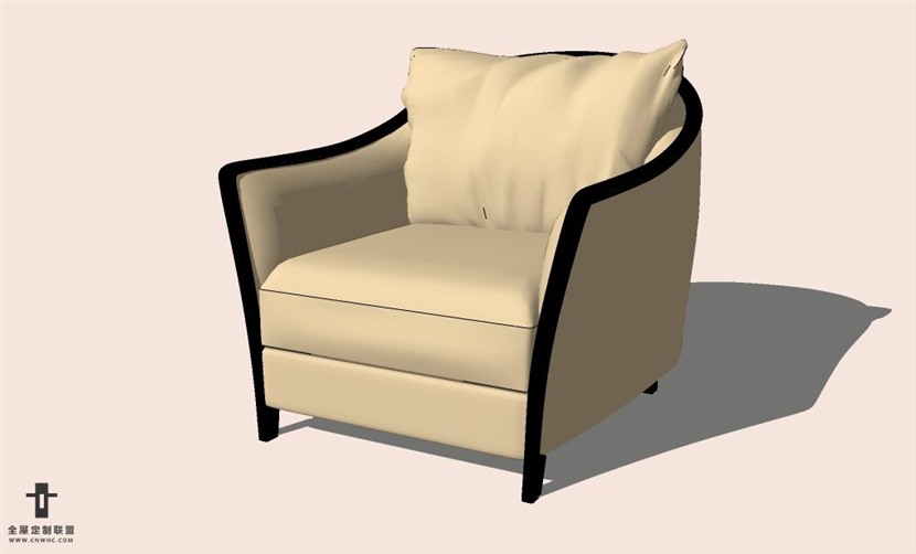 SketchUp草图大师单人沙发SU模型下载-Sofa-111SKP模型