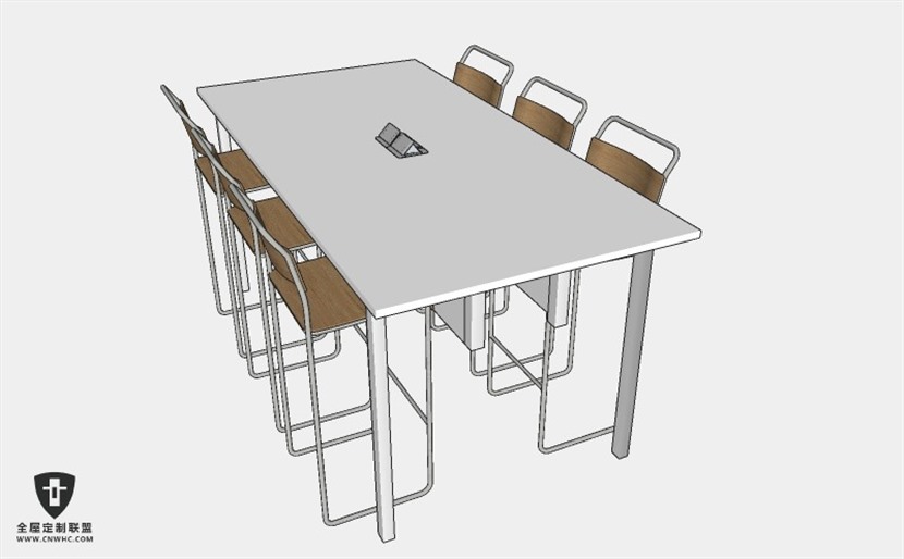 餐厅家具餐桌椅组合SketchUp模型库草图大师模型下载043