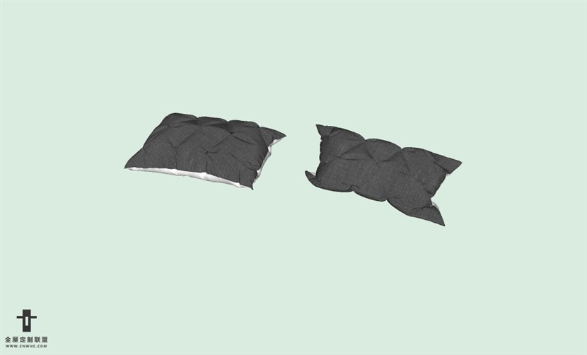 SketchUp草图大师精品布艺抱枕模型下载-pillows-440SKP模型