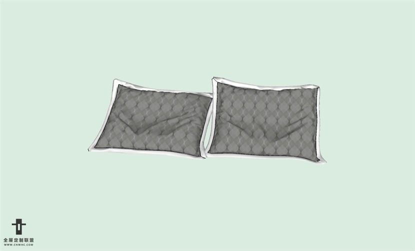 SketchUp草图大师精品布艺抱枕模型下载-pillows-441SKP模型