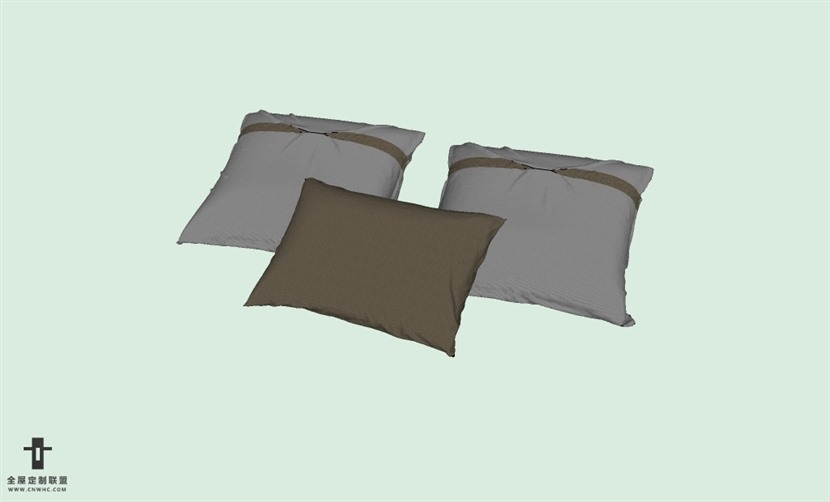 SketchUp草图大师精品布艺抱枕模型下载-pillows-451SKP模型