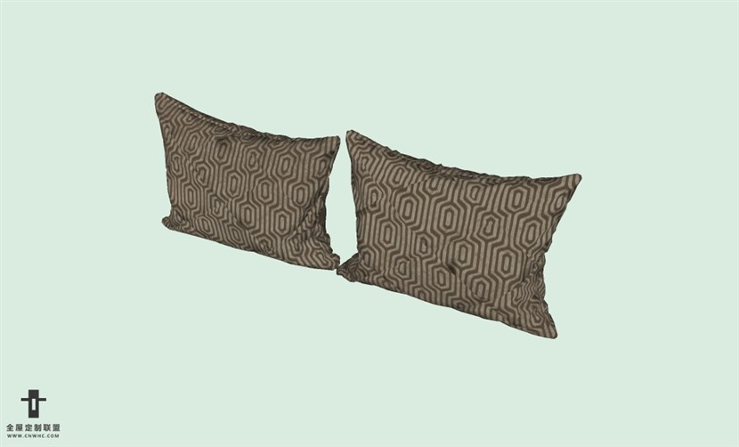 SketchUp草图大师精品布艺抱枕模型下载-pillows-455SKP模型