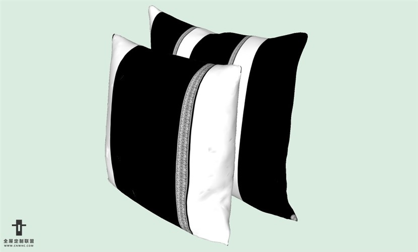 SketchUp草图大师精品布艺抱枕模型下载-pillows-462SKP模型