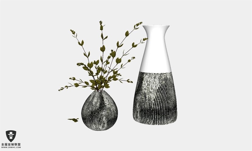 室内花瓶摆设装饰品SketchUp模型库草图大师模型下载Vase-129