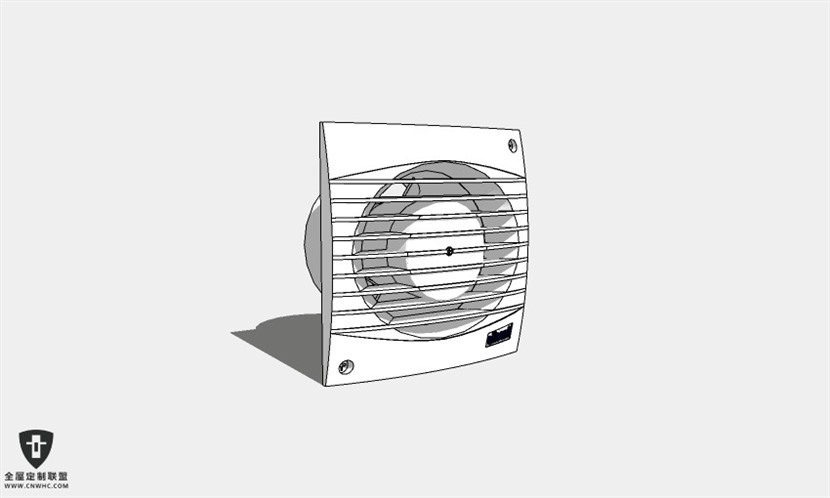 浴室卫浴电器换气扇排风扇SketchUp模型库草图大师模型下载058