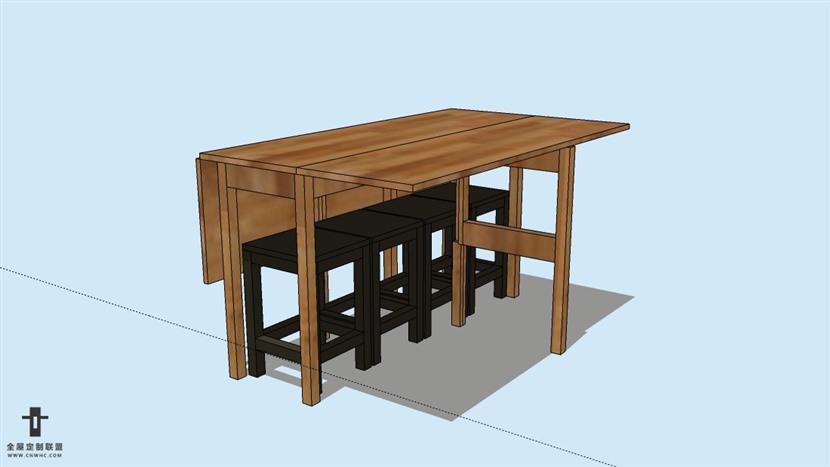 SketchUp精品桌子椅子模型草图大师桌椅组合模型下载-066SKP模型