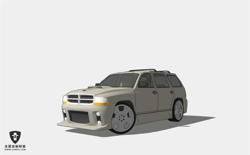 道奇汽车dodge durango SUV越野车 SketchUp模型库草图大师模型下载