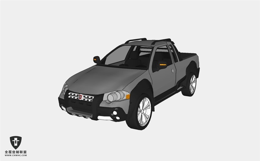 菲亚特轿车FIAT STRADA ADVENTURE皮卡车 SketchUp模型库草图大师模型下载