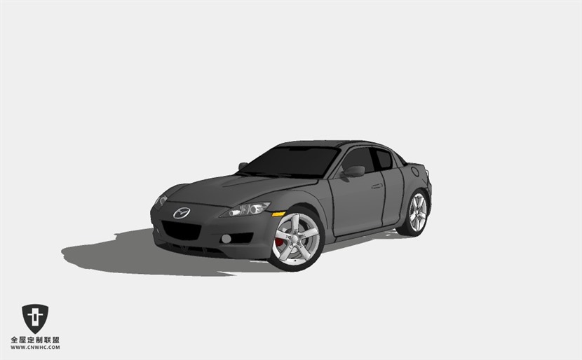 马自达汽车2006 Mazda RX8跑车轿车SketchUp模型库草图大师模型下载