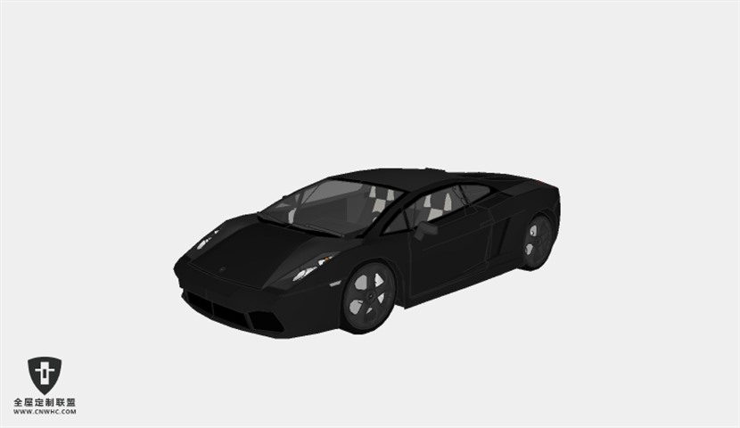 兰博基尼超级跑车2007 LAMBORGHINI GALLARDO NERA  SketchUp模型库草图大师模型下载