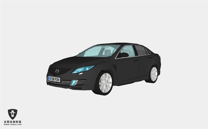 马自达汽车2008 Mazda 6轿车SketchUp模型库草图大师模型下载