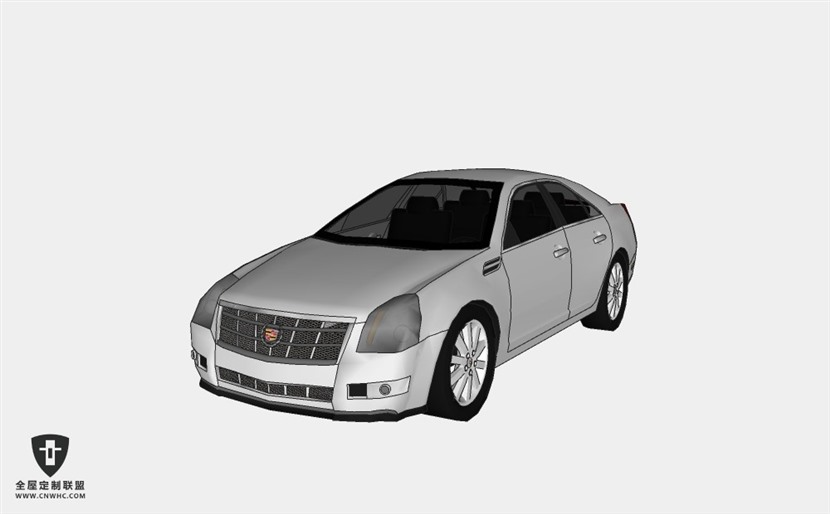 凯迪拉克汽车2009 cadillac cts轿车SketchUp模型库草图大师模型下载