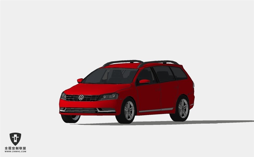 德国大众汽车2011 VW Passat Variant轿车 SketchUp模型库草图大师模型下载