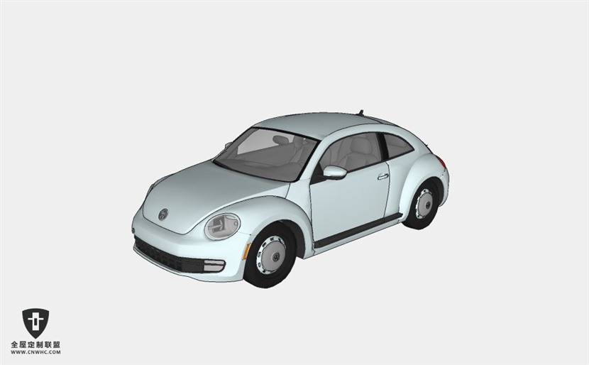 德国大众汽车2012 vw coccinelle vintage dition轿车 SketchUp模型库草图大师模型下载