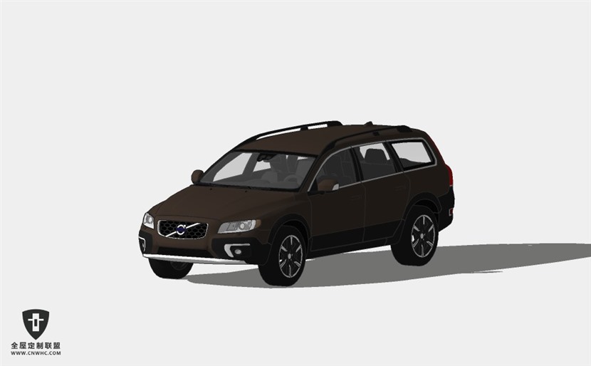 沃尔沃汽车2014 VOLVO XC70 SUV越野轿车SketchUp模型库草图大师模型下载