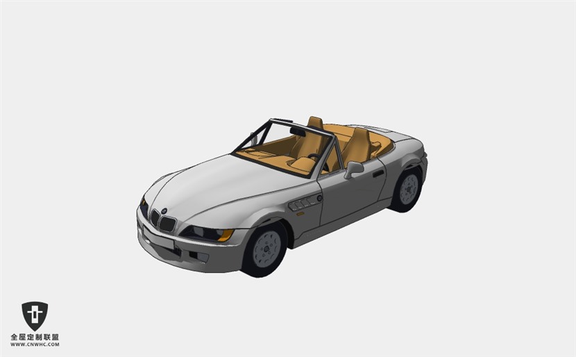 宝马小轿车汽车BMW Z3赛车跑车SketchUp模型库草图大师模型下载